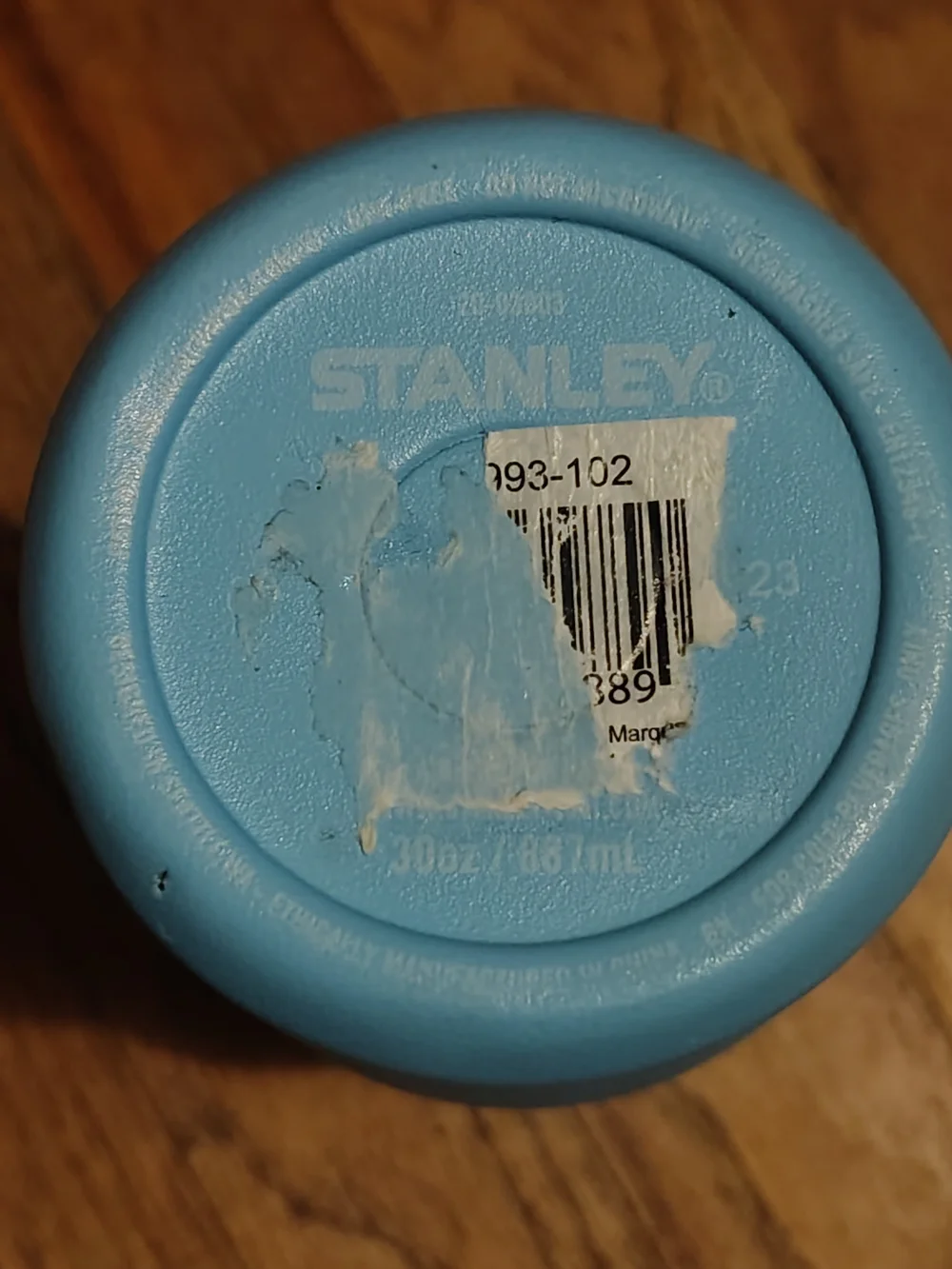 Stanley 30oz Light Blue Insulated Travel Tumbler with White Handle